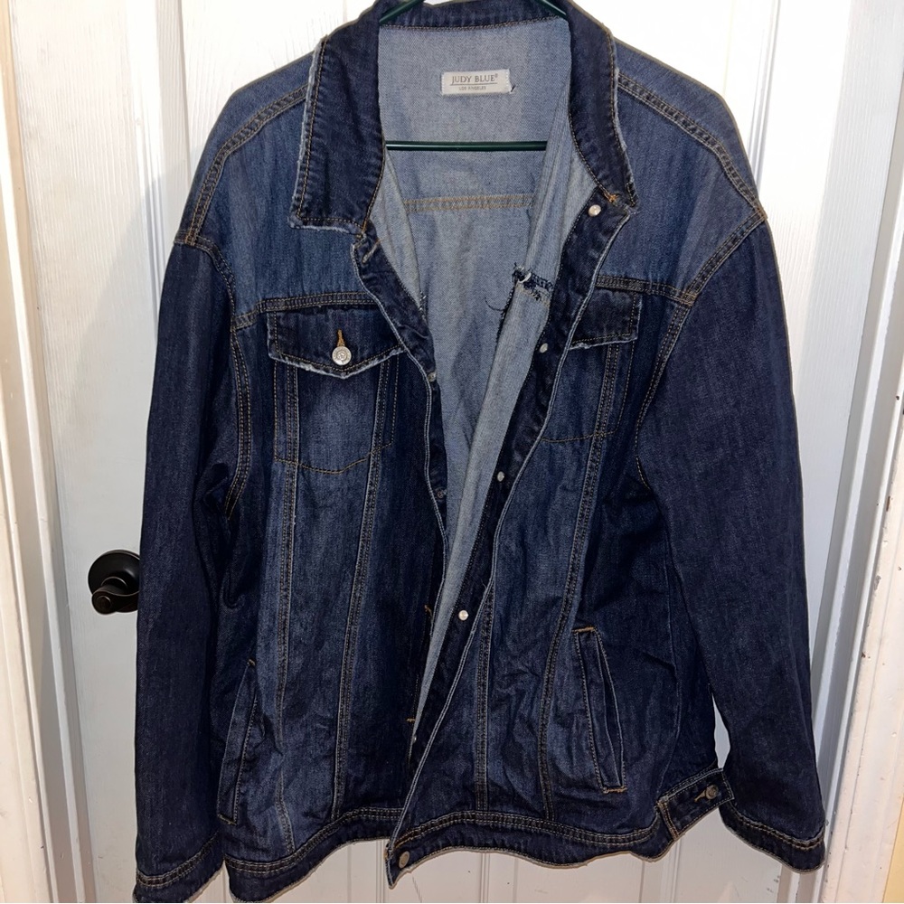 Judy Blue Plus Sized Slightly Distressed Jean Jacket